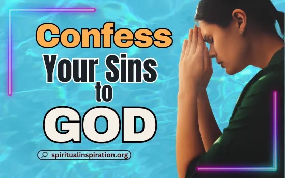a woman confessing her sins to God